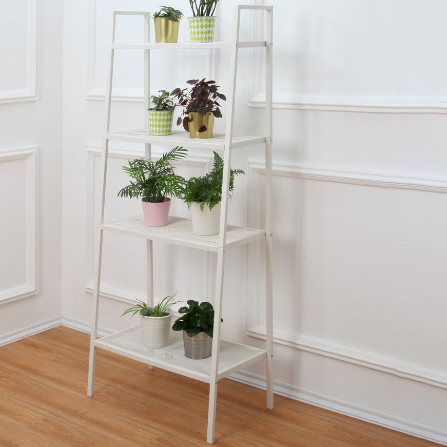 Scandinavian Open Ladder Bookshelf Metal Bookcase for Living Room