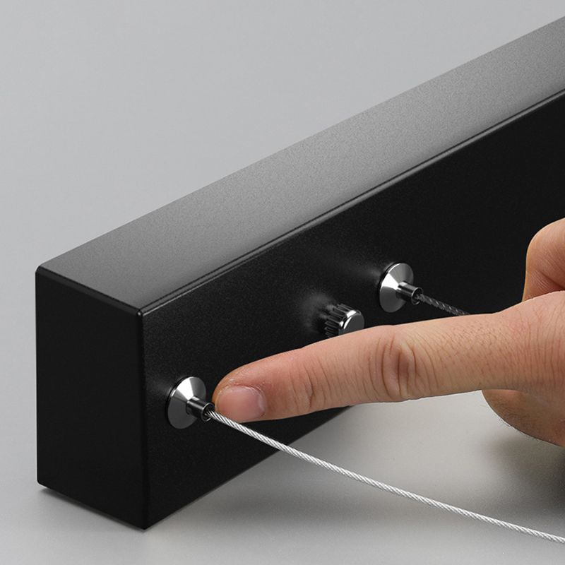 Acryl vierkante kroonluchter lamp Minimalistische stijl LED -hanger lichtkit in zwart