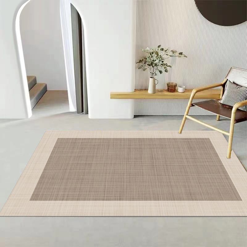 Modern Color Block Area Rug Green Polyester Area Carpet Non-Slip Backing Rug for Living Room