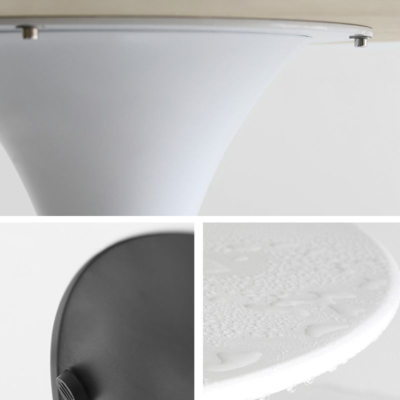 Contemporary Solid Wood Round Shape Dining Table Kitchen Standard Dining Table with Pedestal Base