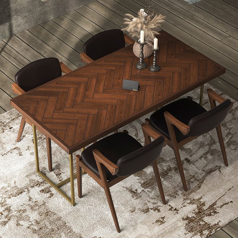 Traditioneller luxuriöser Rechteck Esstisch Massiv Holz Tisch für Esszimmer