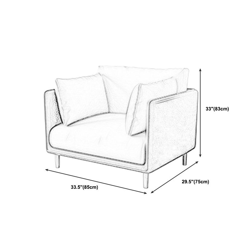 Green and White Stain Resistant Settee Sofa Leather Square Arm Loveseat