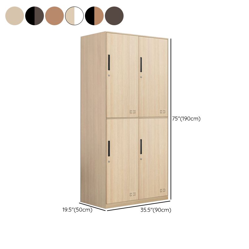 Metal Matte Finish Wardrobe Industrial Storage Cabinet with Hinged Doors