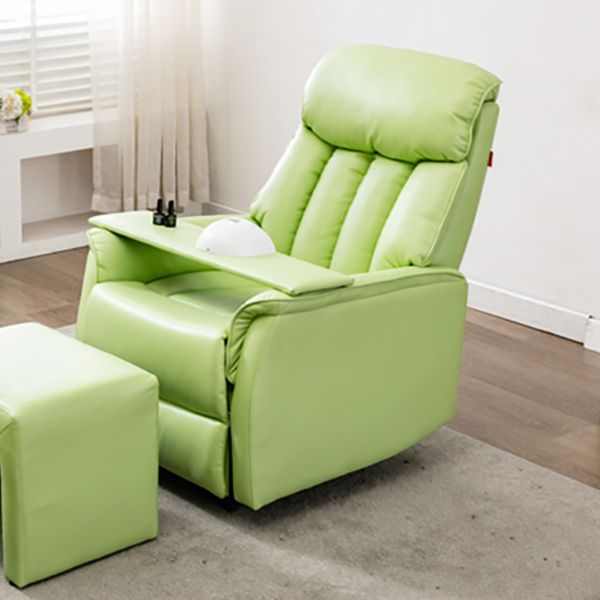 Faux Leather Adjustable Swivel Glider Recliner Chair 31.5" W Recliner with USB Charge Port