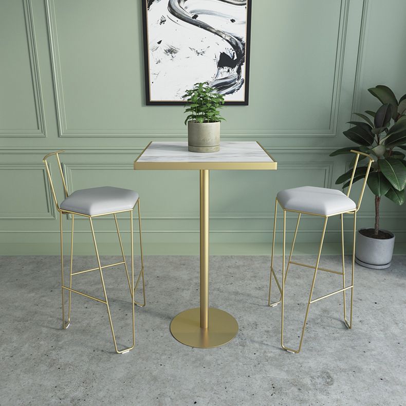 Modern Bar Table Dining Table with Pedestal Base for Kitchen Living Room