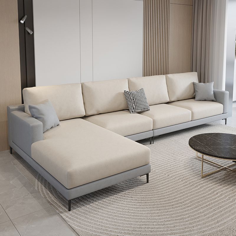 124.02"D x 62.99"W x 35.43"H Fabric Cushions Square Arm Sofa