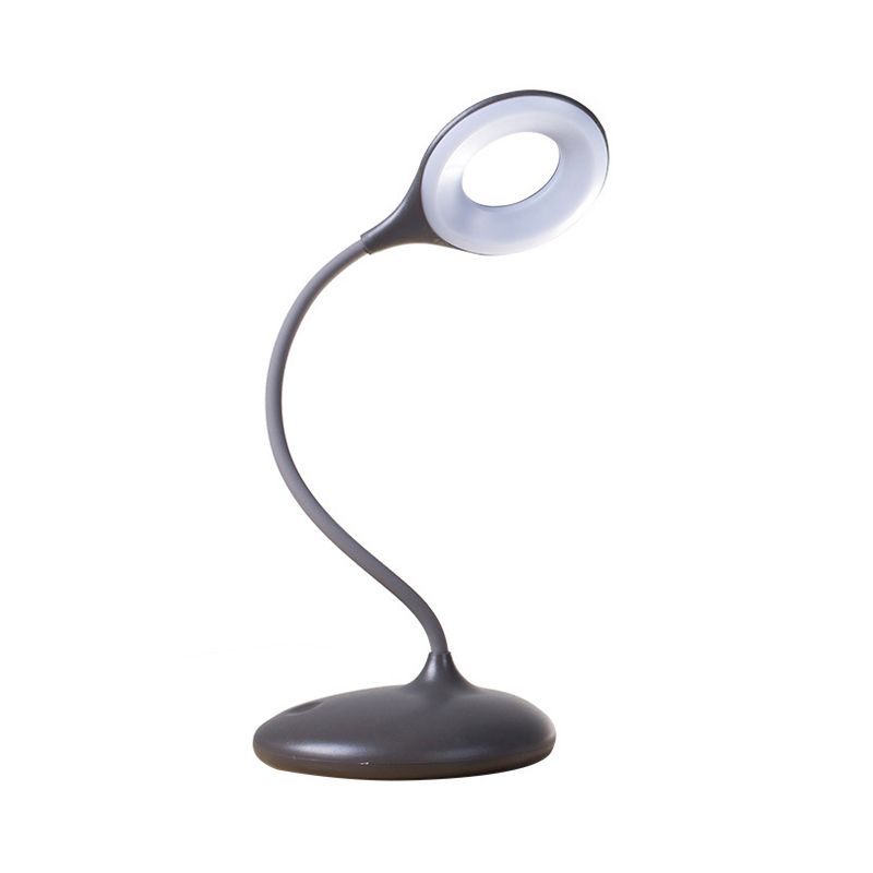 Braun/Weißer Kreis Schatten Verstellbarer Tisch Licht zeitgenössische LED -Schreibtischlampe für das Studium