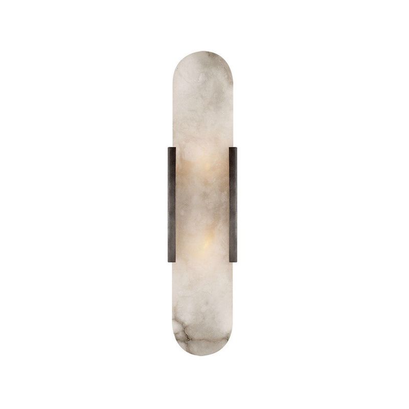 Modern Wall Mounted Light 2 Lights Stone Flush Mount Wall Sconce