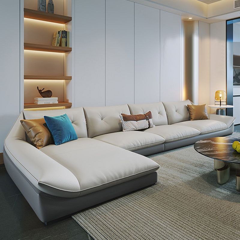 Tufted Faux Leather Pillow Top Arm Sofa with Stain Resistant and Waterproof