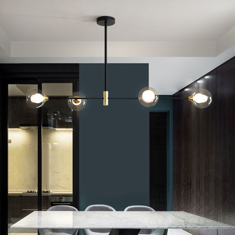 Modern Style Global Shape Island Lights Glass 3/4 Lights Pendant Light