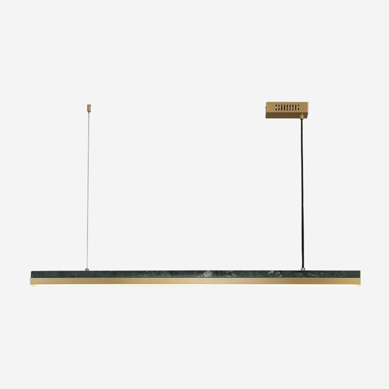 Modern Style Linear Shape Island Light Metal 1 Light Island Lighting in Gold