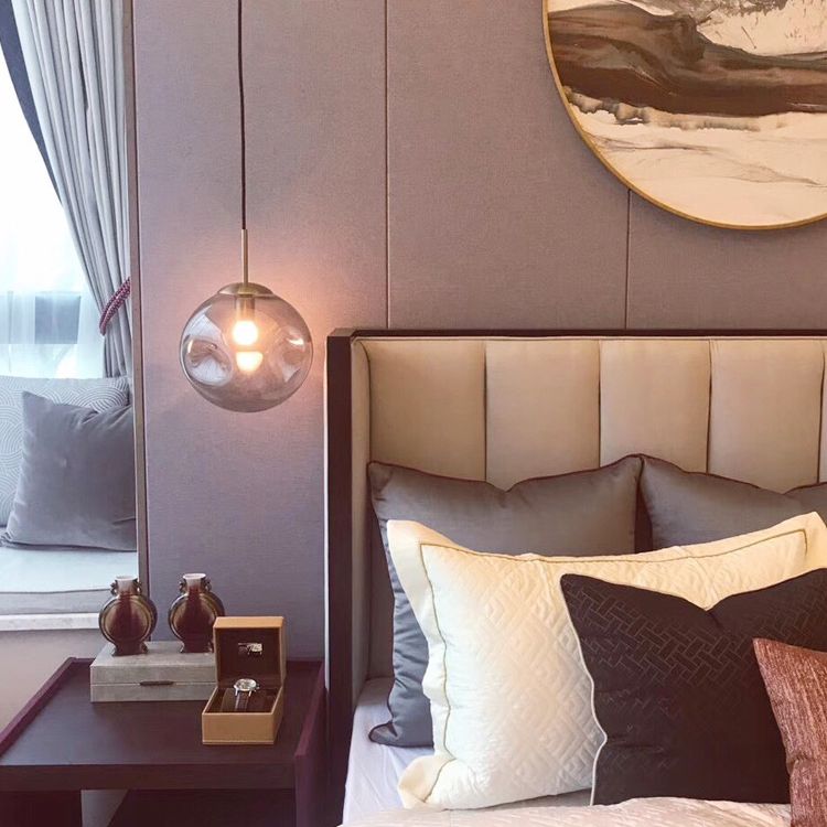 Plafond en verre transparent inégal Plafond Pendant Light Simplicité Contemporaine Mini lampe suspendue pour la cuisine du bar