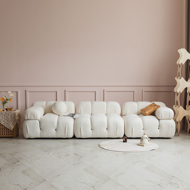 Modern Style Sofa Low Back Padded with Sponge Cushions Sofa Bed