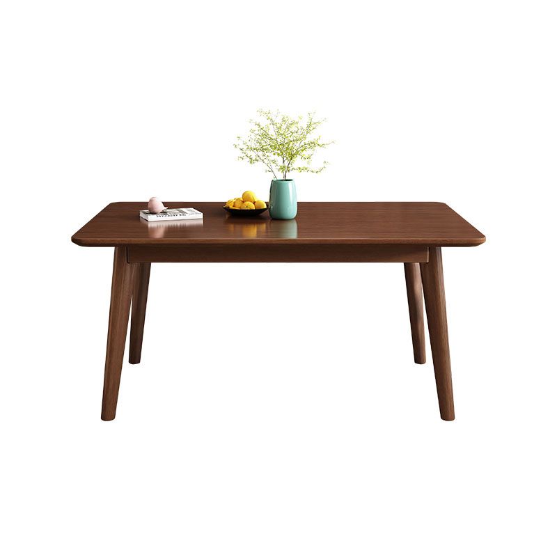 Traditional Dining Table Set 1/2/5/7 Pcs Solid Wood Dining Table and Cow Horn Chairs