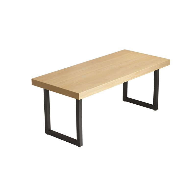 Industrial Solid Wood Dining Set 1/4/5 pieces Double Pedestal Table in Natural