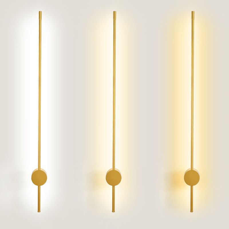 Schlanke röhrchenförmige Leuchtenbeleuchtung zeitgenössischer Metall Wohnzimmer LED -Wandleuchte