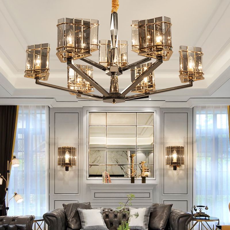 Lámpara de lámpara de lámpara de estilo moderno forma triangular de cristal luz colgante