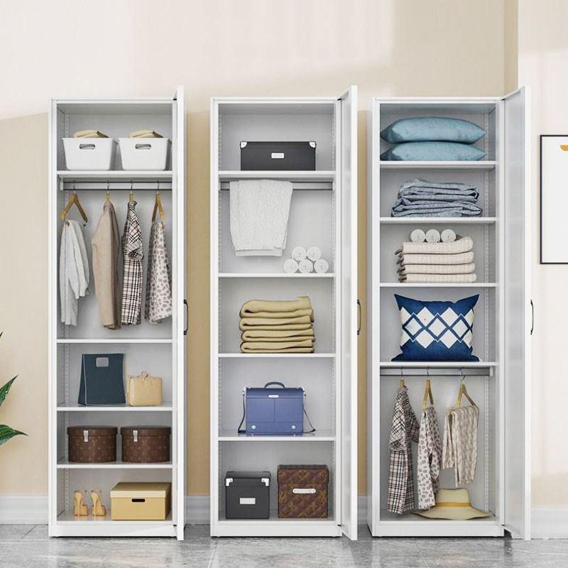 Modern Style Wardrobe Armoire Steel Home Wardrobe with Shelves