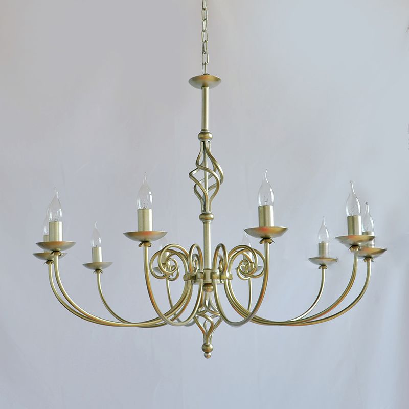 Lustre de style européen Light Multi-Head Candle Pendant Light pour le salon