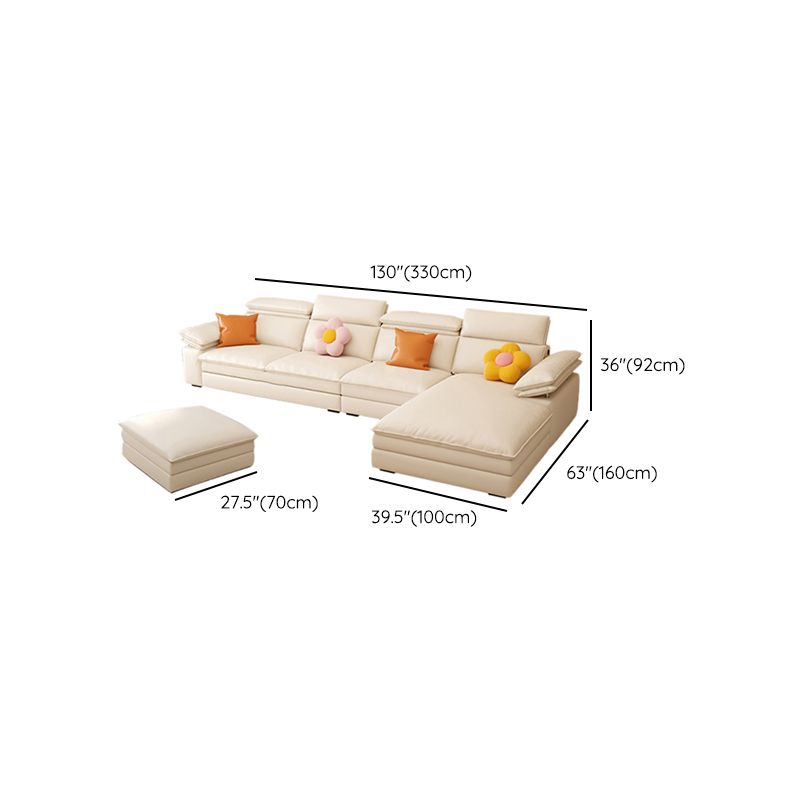 Contemporary Faux leather Sleeper Sofa in White Pillow Top Arms Sofa Bed