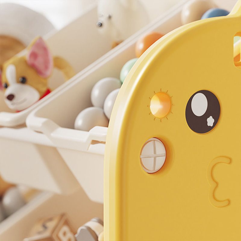 Contemporary Animals Plastic Toy Organizer Freestanding Closed Back Non-Skid
