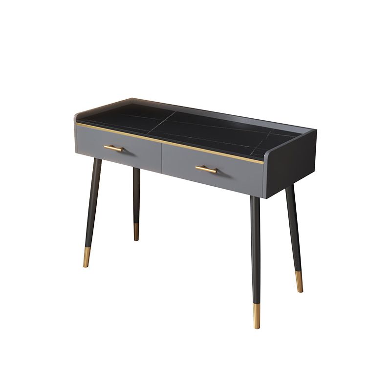 Grey Vanity Bedroom Stone Top Make-up Vanity with Storage Drawers