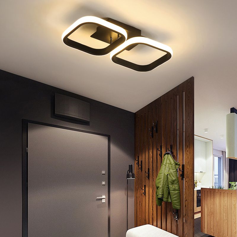 Multi Lights Moderne Scandinavische semi-inbouwlamp Ijzer en acryl schaduw LED-licht voor keuken