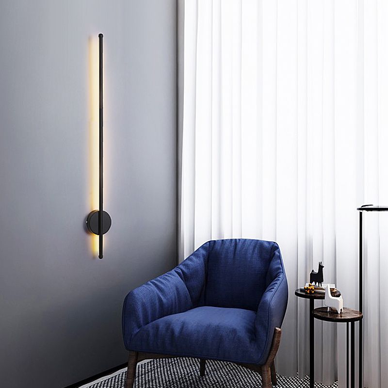 Modern Style Linear Sconce Light Fixture Metal 1 Light Wall Mounted Lighting