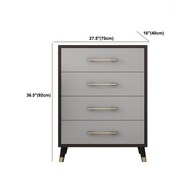 Contemporary Glam Storage Chest Wooden Chest with Soft-Close Drawers