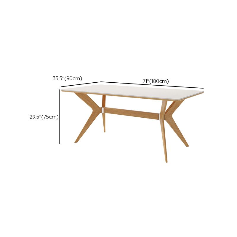 Contemporary 1/2/5/7 Pieces Dining Chairs Set Rectangle Stone Furniture in White