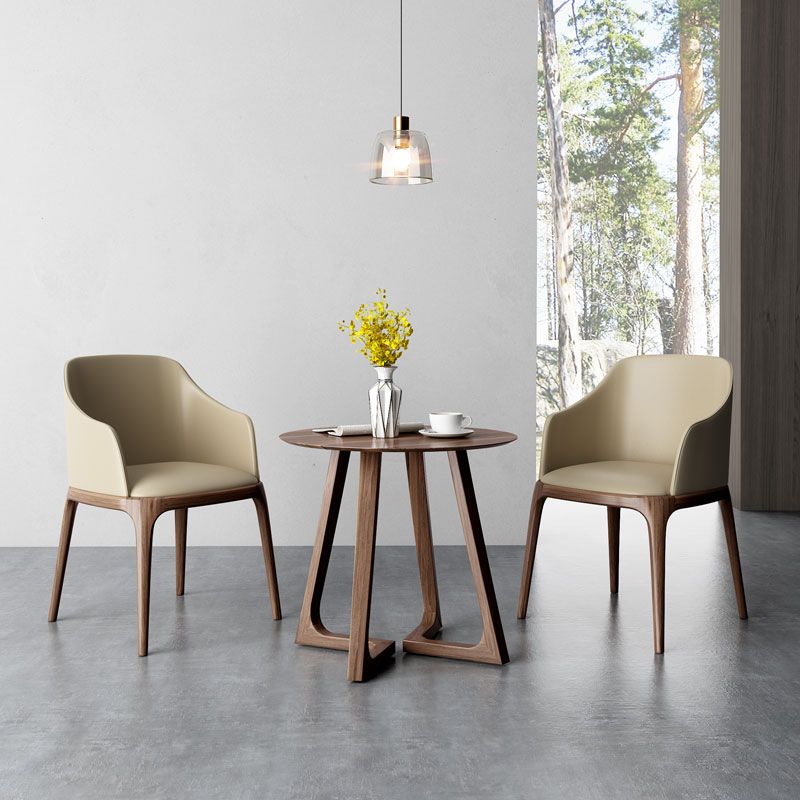 Sillas de comedor de madera de estilo moderno, sillas laterales con brazo para cocina