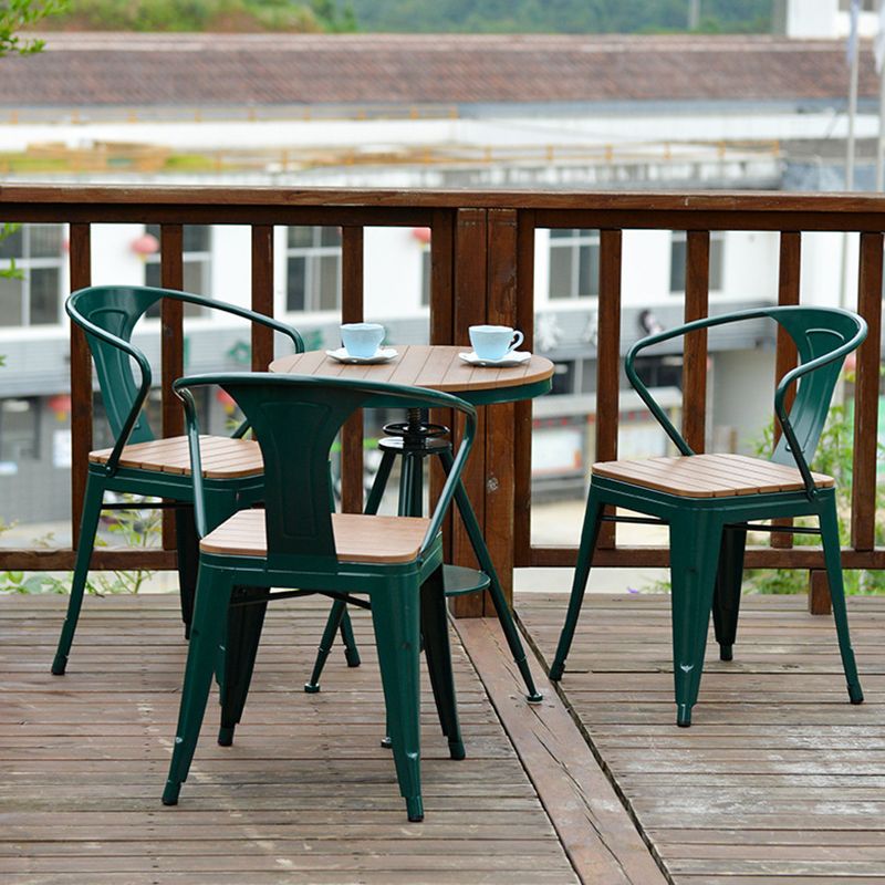 Industrial Style 1/3/4 Pieces Metal Dining Set Reclaimed Wood Dining Table Set