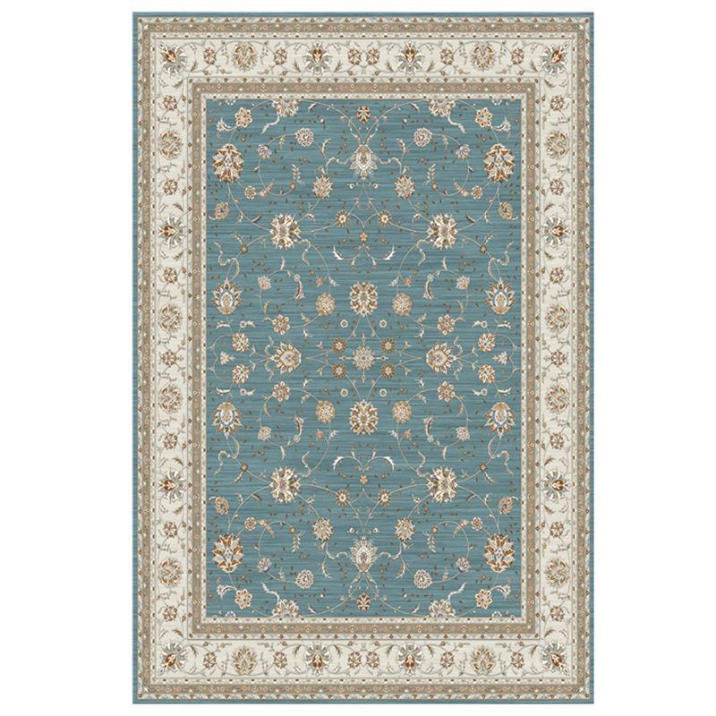 Elegant Multicolor Modern Carpet Polyester French Floral Indoor Rug Stain Resistant Rug for Home Decor
