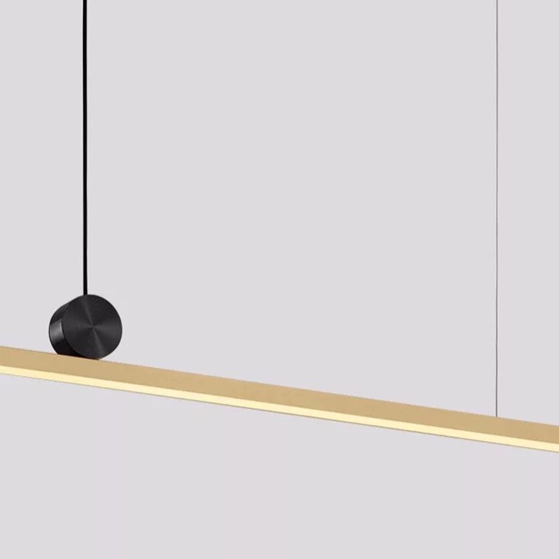 LED Island Light Gold Island Hanging Light with Acrylic Shade for Dining Room