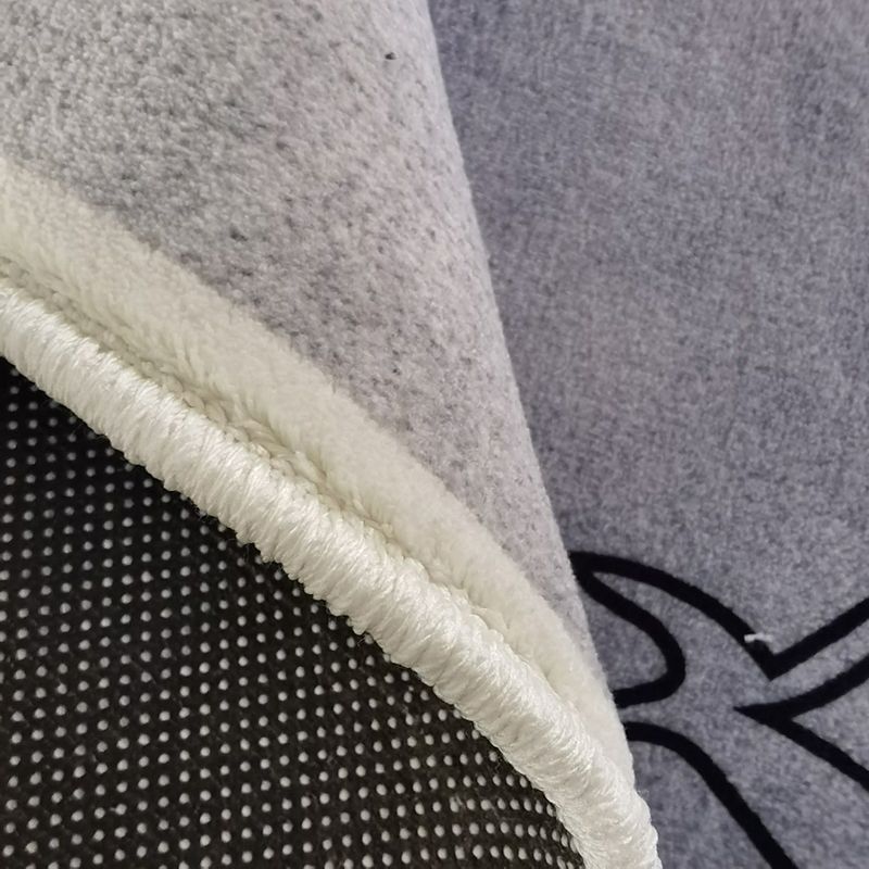 Tapis moderne gris en Polyester, bloc de couleurs, avec envers antidérapant, pour la décoration de la maison