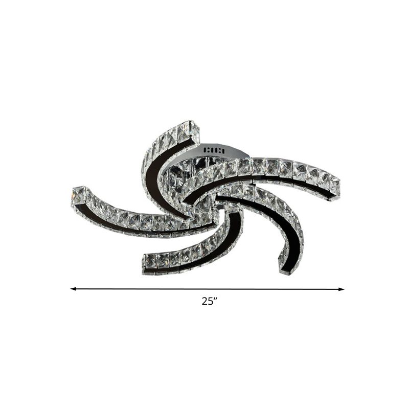 Light semifulmini a vento a vento a vento semplice cristallo cromato a filo semi -filo in luce calda/bianca/3 colori