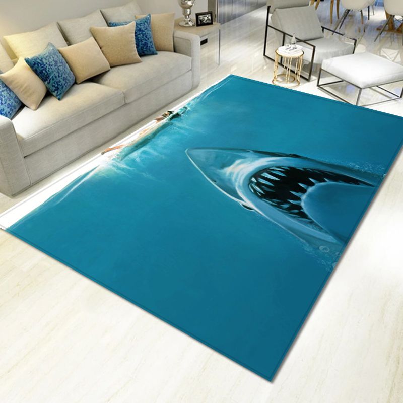 Green Modern Carpet Polyester Tree Carpet Non-Slip Backing Carpet for Home Decor