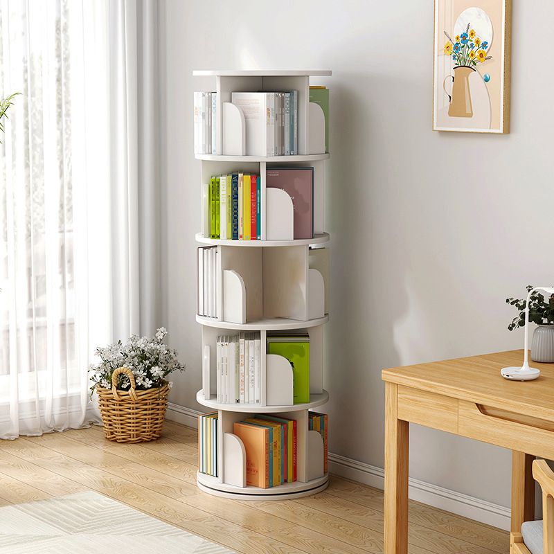 Engineered Wood Closed Back Bookcase Scandinavian Standard Bookshelf