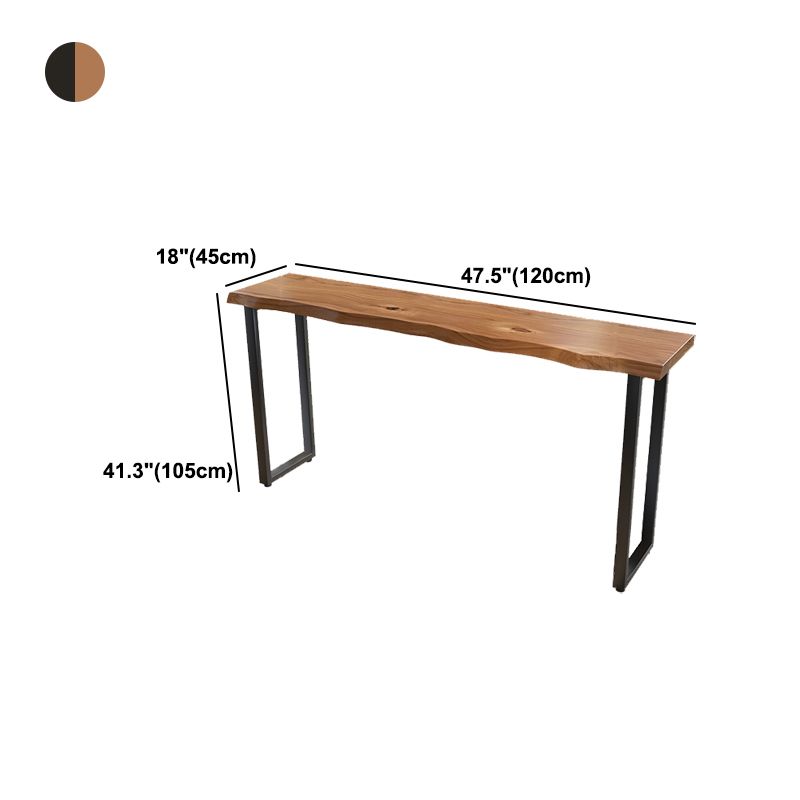 Brown Modern Style Solid Wood and Iron Coffee Shop Bar Table