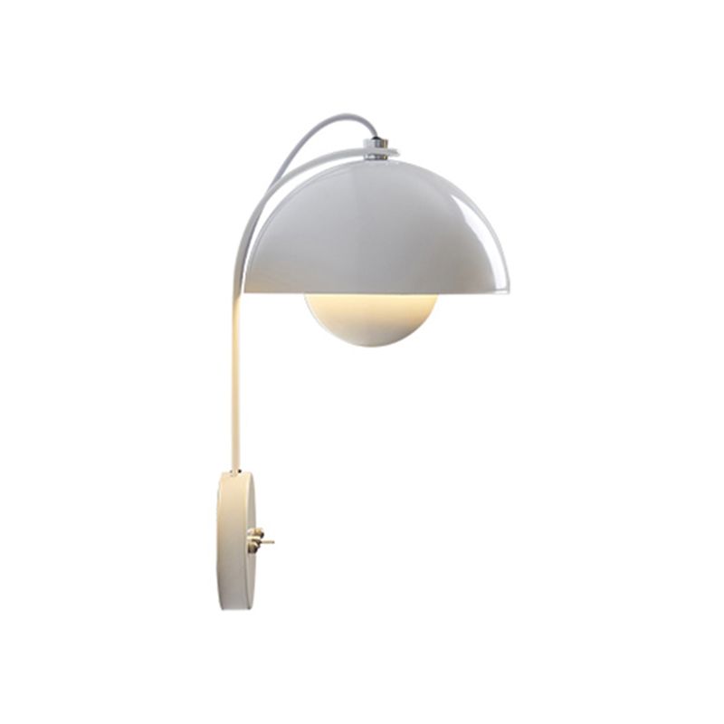 Nordic Style Metal Wall Mount Light Dome Shape Colorful Wall Lamp for Living Room