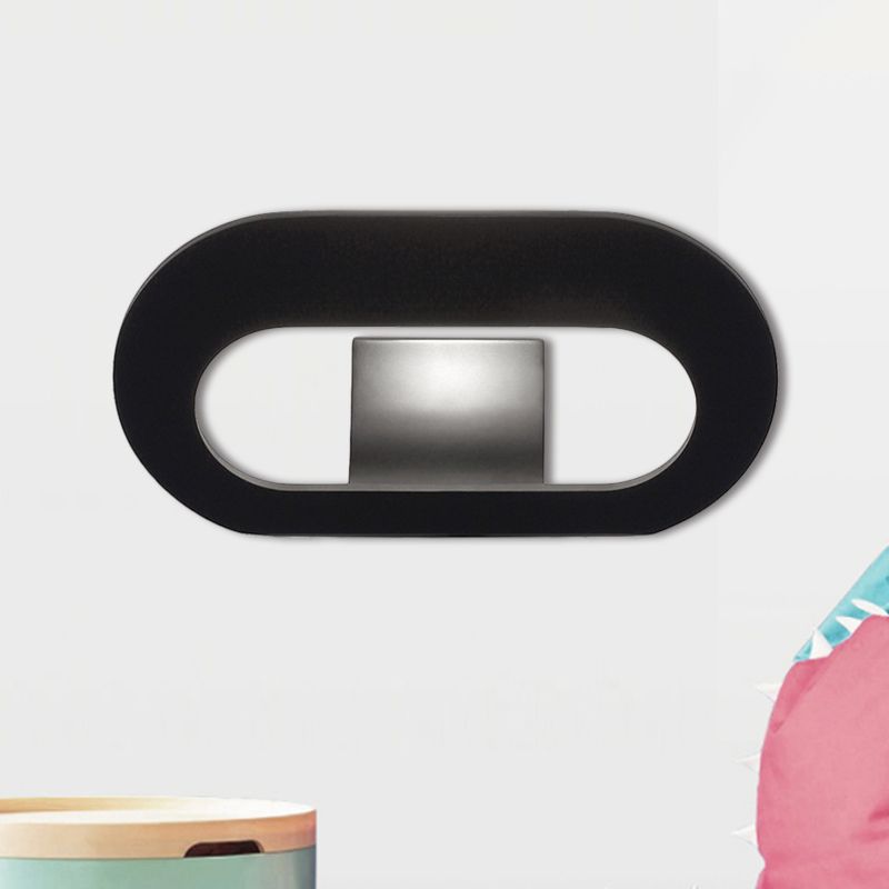 Lámpara de pared de dormitorio de sombra oval