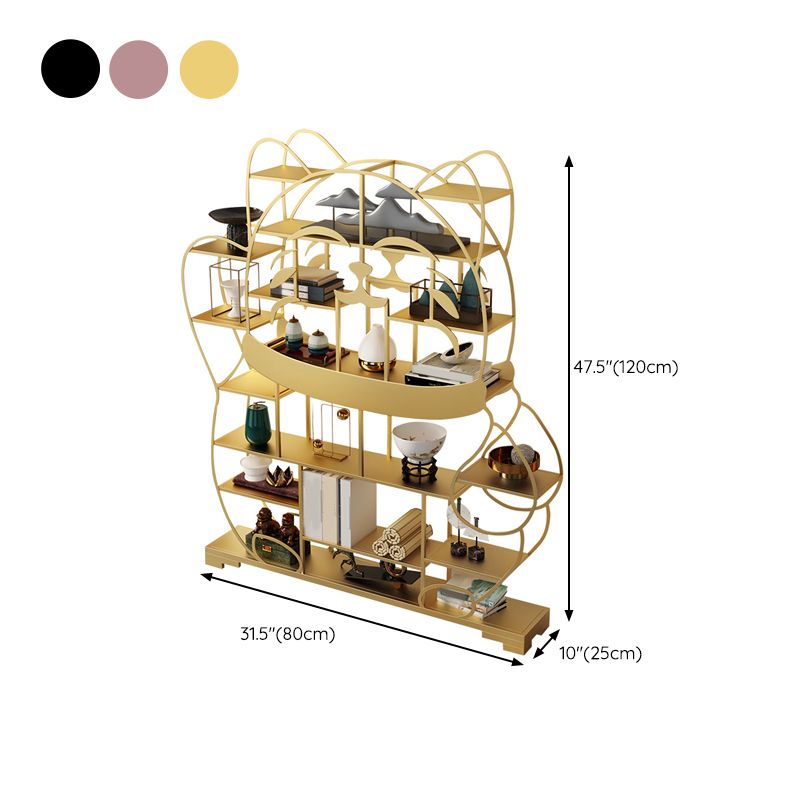 Glam Shelves Included Bookcase Standard Open Back Metal Bookshelf