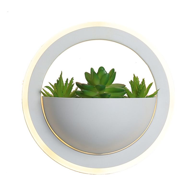 Nordic LED Wall Mounted Light Creative Green Plant Wall Lamp for Corridor