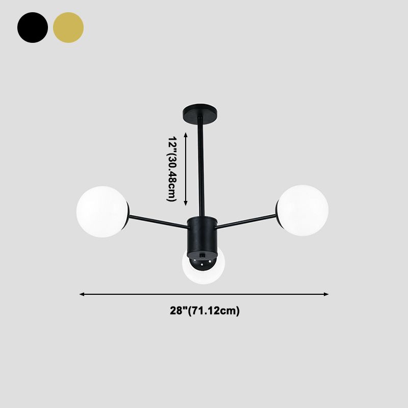 Globe Chandelier Lighting Multi-Head Suspension Pendant Lamps for Living Room