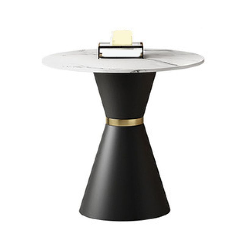 White Stone Dining Set for Kitchen 1/2/5 Pieces Modern Round Table Set