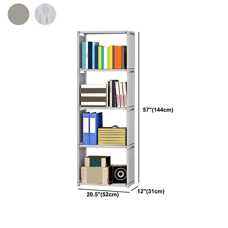 Modern Style Plastic Bookshelf Open Back Bookcase for Living Room