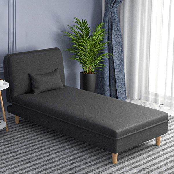 Scandinavian Armless Accent Chair 3-Position Reclining Chaise Lounge Couch