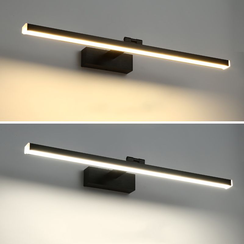 Luce da parete dritta in metallo Stile semplicità Stile a led Wall Sconce Illuminazione in nero