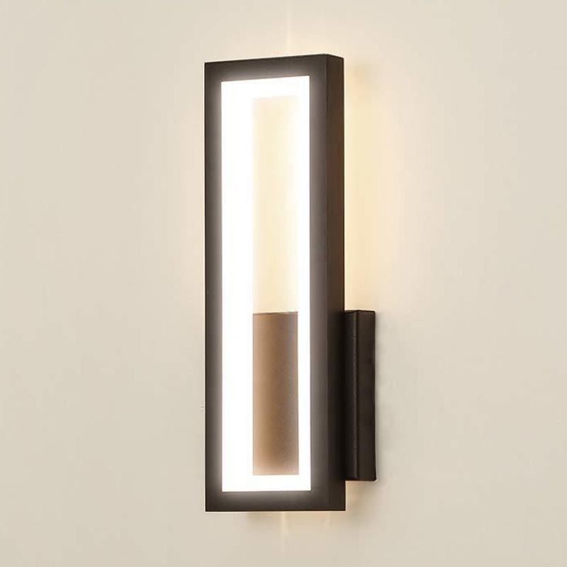 Rectangular Shape Wall Lamp Modern Style Metal 1 Light Wall Light