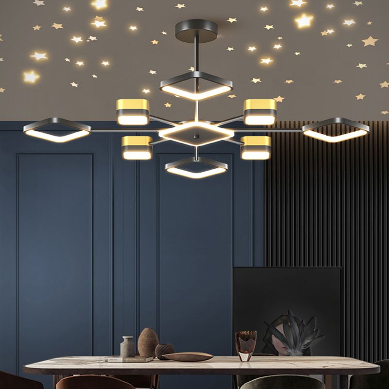 Square Shade Metal Chandelier Lights Modern Chandelier Lighting Fixtures